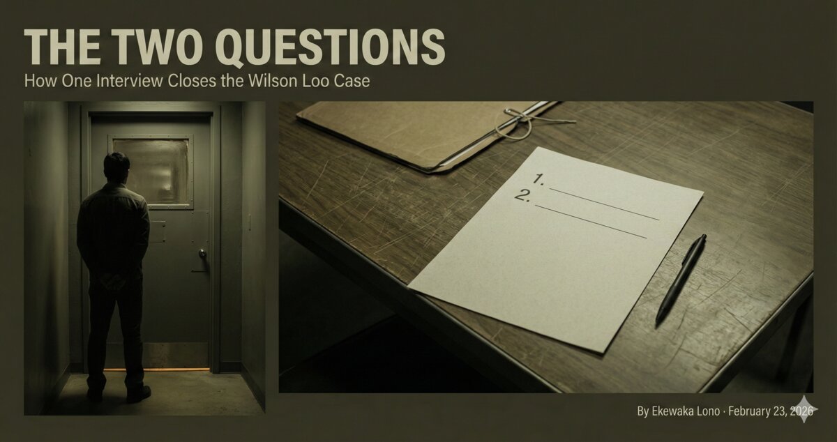 The Two Questions: How One Interview Closes the Wilson Loo Case